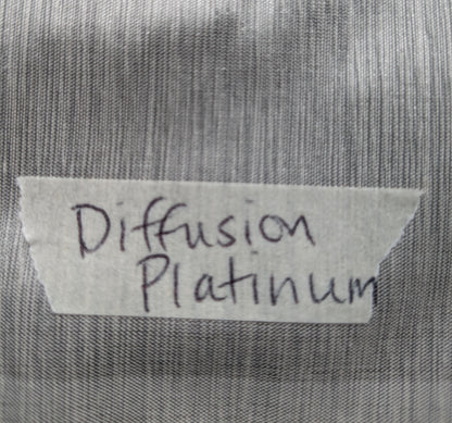 Scalamandre Hinson  Diffusion Taffeta Platinum Silver Grey Iridescent Silk Taffeta Texture MSRP USD294/y