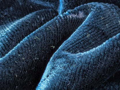 By yard Palazzo Grassi Gaufrage Silk Cut Velvet 100% Silk Pile Renaissance Damask Midnight Blue Pure Lux MSRP USD1000+/Y