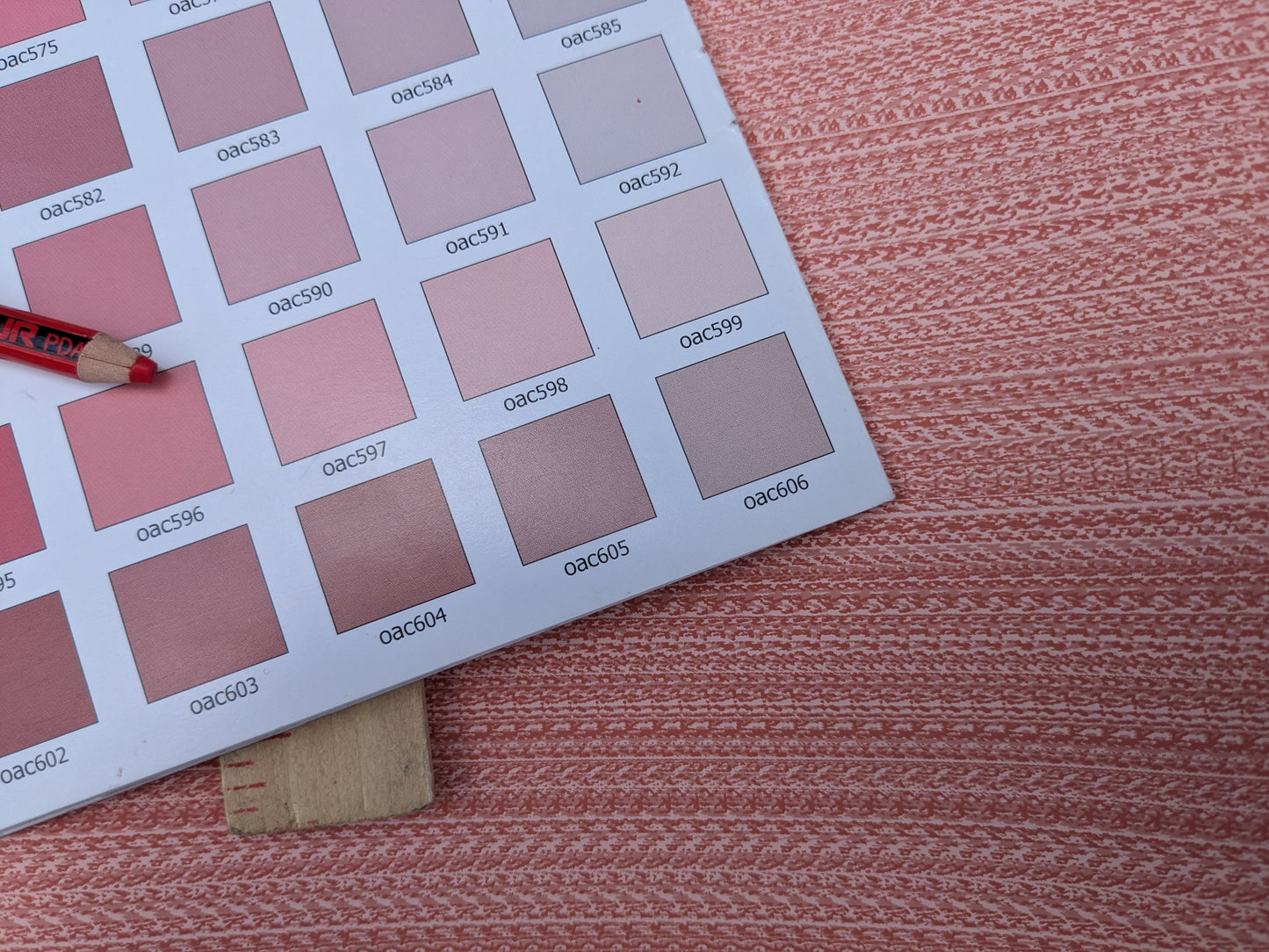 Scalamandre Aria Strie Coral Pink Wallpaper 5 Yards Single Roll MSRP USD 126/single Roll