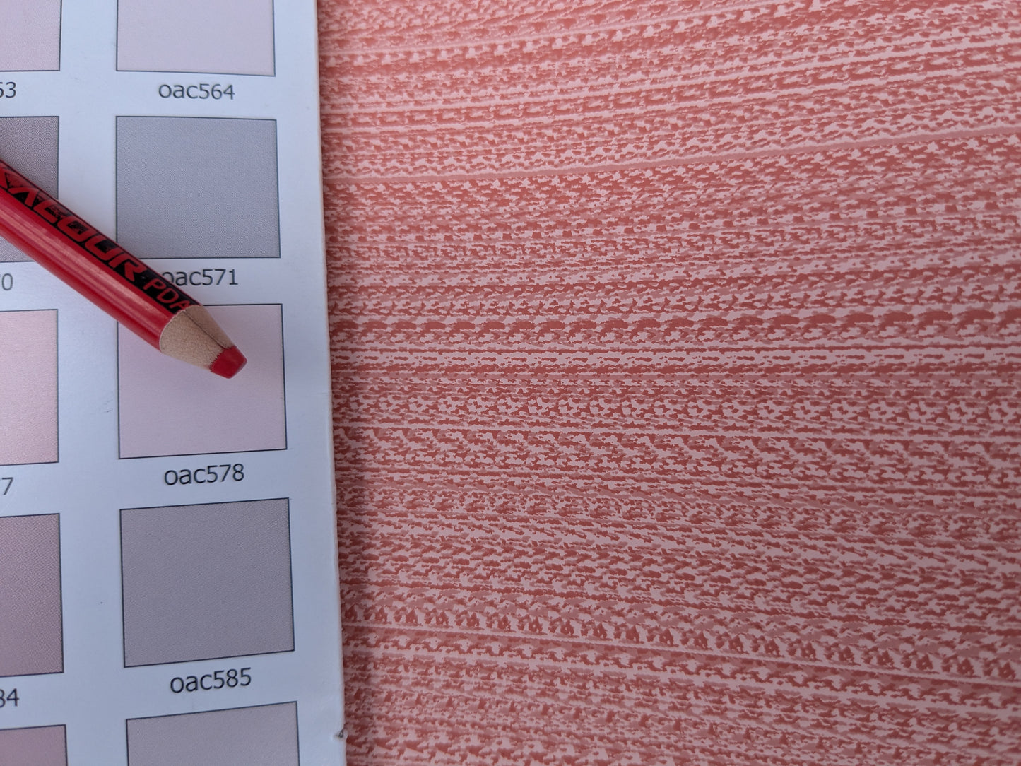 Scalamandre Aria Strie Coral Pink Wallpaper 5 Yards Single Roll MSRP USD 126/single Roll