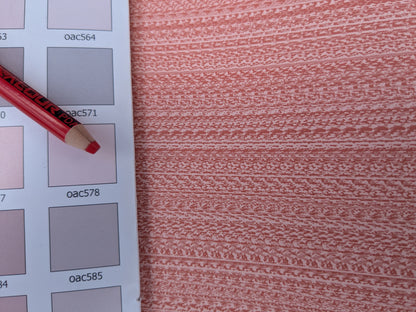 Scalamandre Aria Strie Coral Pink Wallpaper 5 Yards Single Roll MSRP USD 126/single Roll