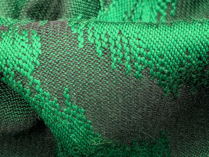 Jungle Zebra Safari Cheetah Tiger Silk Lampas Emerald Green Animal Skin By Yard