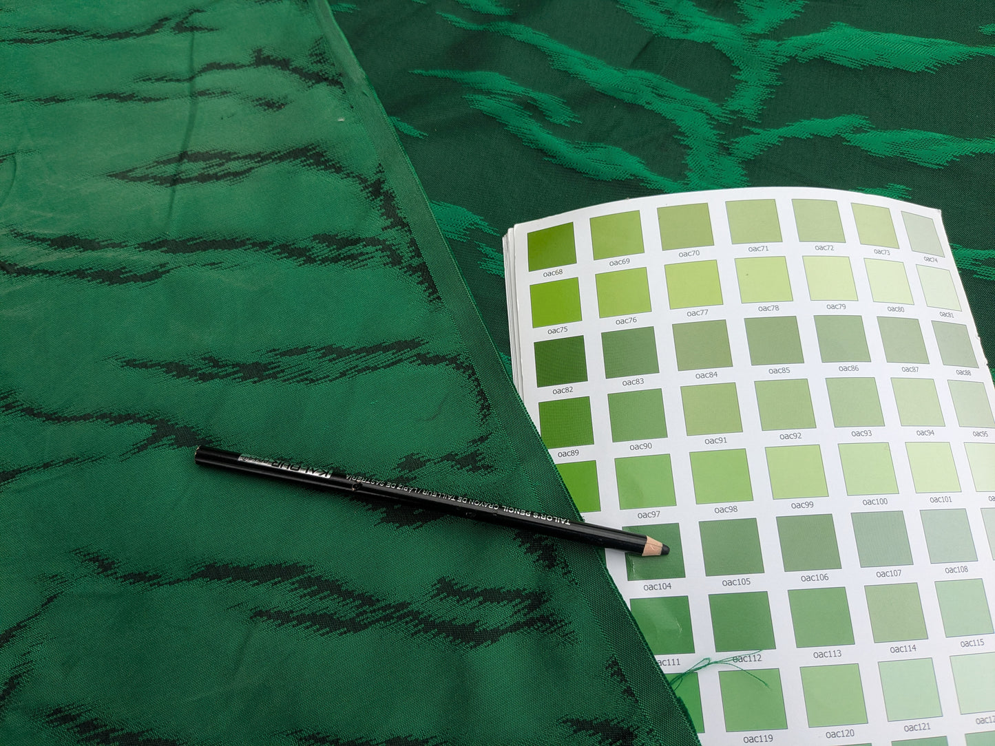 Jungle Zebra Safari Cheetah Tiger Silk Lampas Emerald Green Animal Skin By Yard