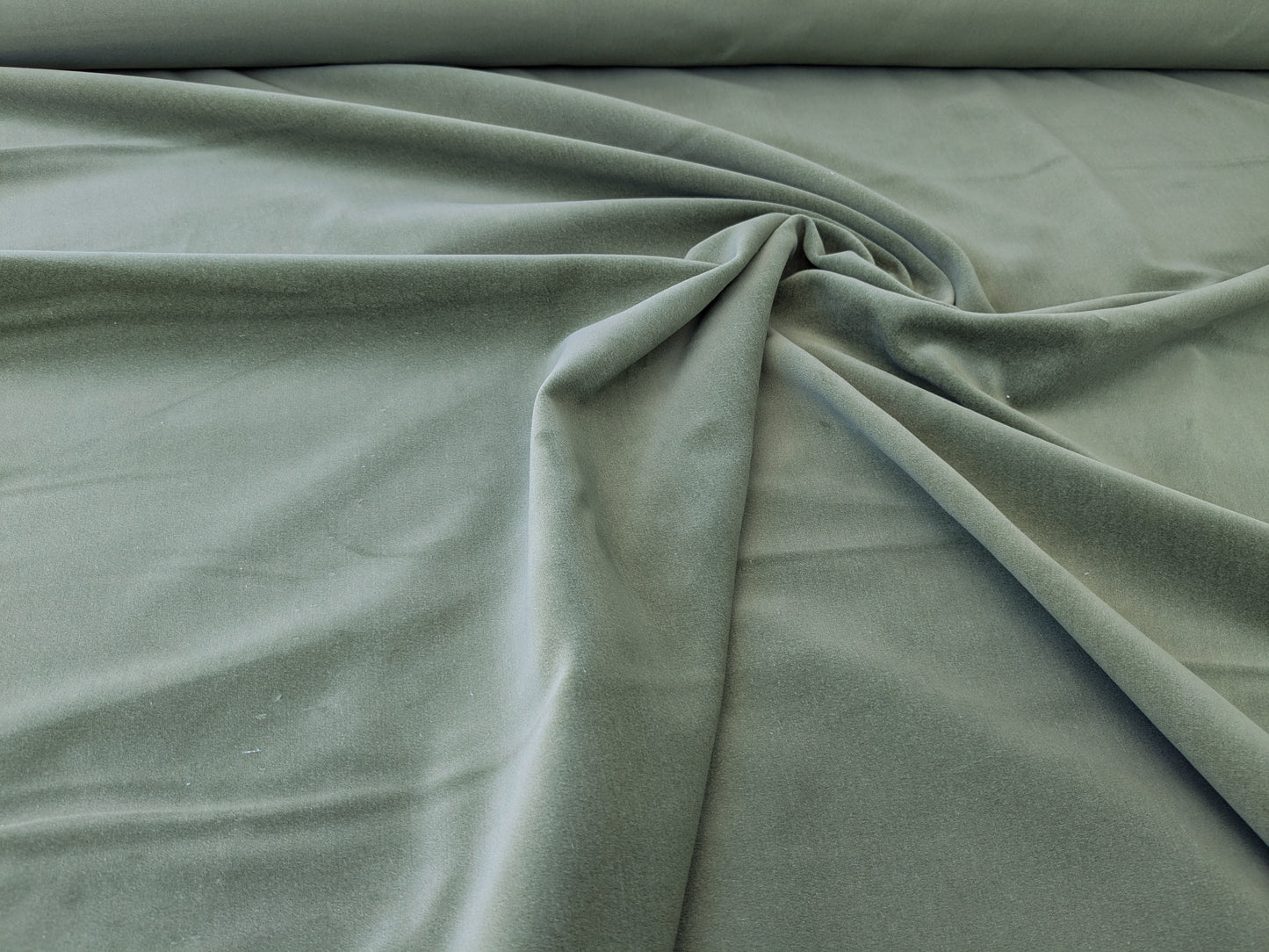 Designer High End Woodland Velvet in Golden Grass Green 100% Cotton Velvet By yard