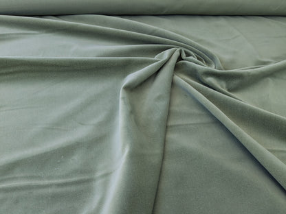 Designer High End Woodland Velvet in Golden Grass Green 100% Cotton Velvet By yard