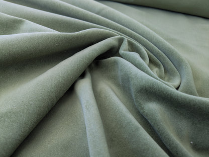 Designer High End Woodland Velvet in Golden Grass Green 100% Cotton Velvet By yard