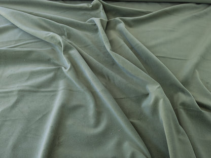 Designer High End Woodland Velvet in Golden Grass Green 100% Cotton Velvet By yard