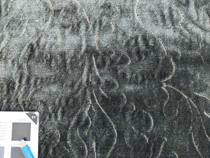 Palazzo Grassi Gaufrage Silk Velvet & Cut Velvet Olive Green Renaissance Damask MSRP $1000+/yard