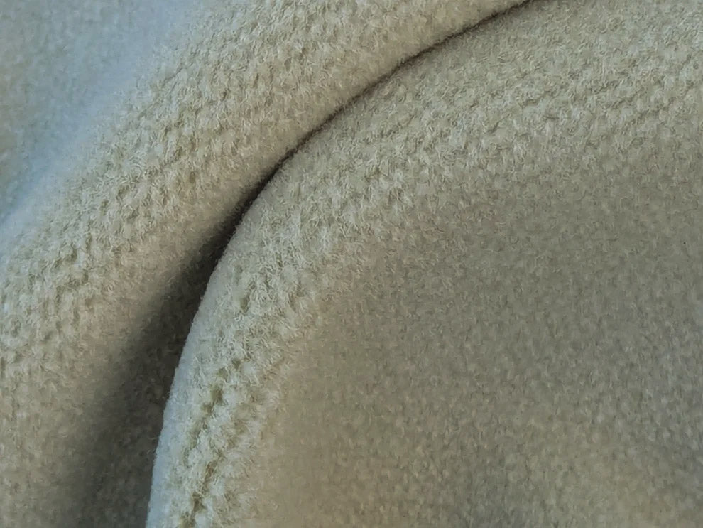 Mongolian steppe Wool Cashmere Blend Gray Palest Green Velvet Solid MSRP USD 824/yard - By The Yard