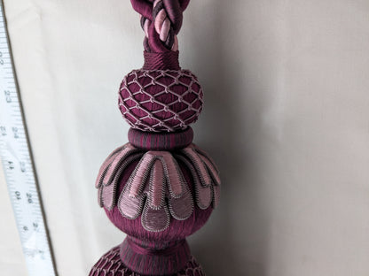 AMETHYSTE Colorway Samuel and Sons Palais Silk Tieback With Jasmines Silk Cotton Wood - MSRP USD 1300 Each - Special Order
