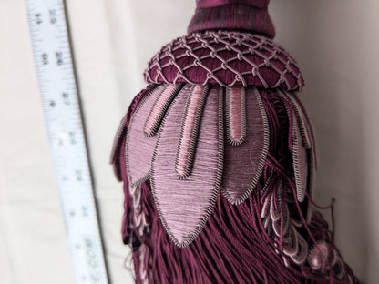 AMETHYSTE Colorway Samuel and Sons Palais Silk Tieback With Jasmines Silk Cotton Wood - MSRP USD 1300 Each - Special Order