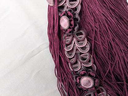 AMETHYSTE Colorway Samuel and Sons Palais Silk Tieback With Jasmines Silk Cotton Wood - MSRP USD 1300 Each - Special Order