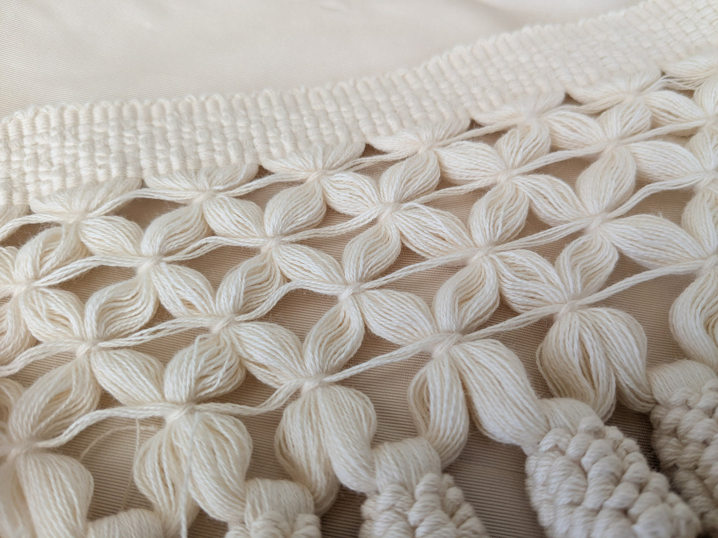 Samuel and Sons Bali Cotton Tassel Skirt Fringe Cream - Special Order