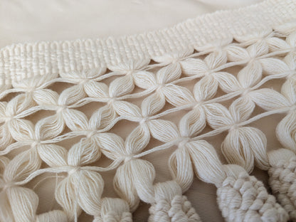 Samuel and Sons Bali Cotton Tassel Skirt Fringe Cream - Special Order