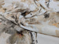 Scalamandre Lynton Almond Brown White 100% Cotton Floral - By the yard