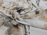 Scalamandre Lynton Almond Brown White 100% Cotton Floral - By the yard