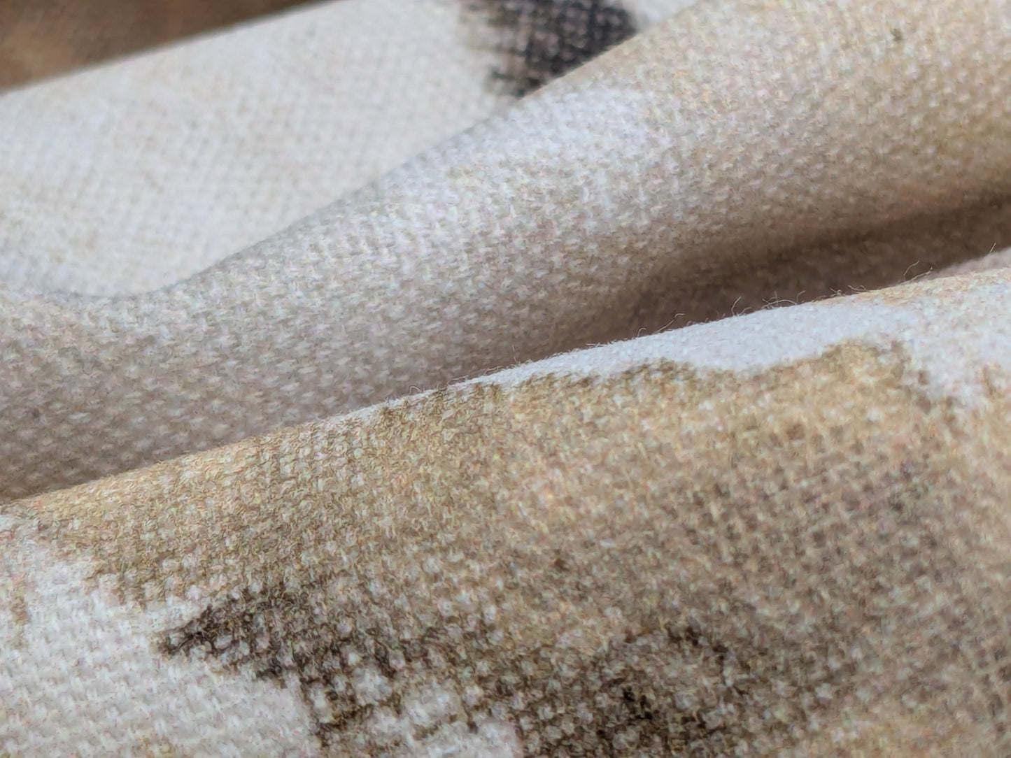 Scalamandre Lynton Almond Brown White 100% Cotton Floral - By the yard