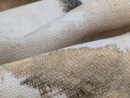 Scalamandre Lynton Almond Brown White 100% Cotton Floral - By the yard