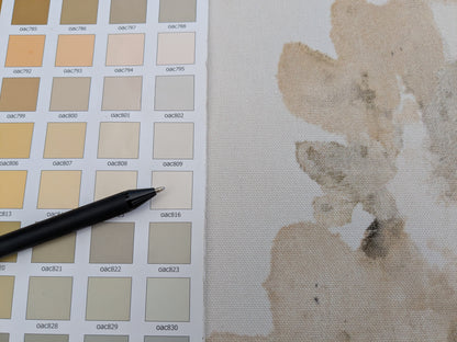 Scalamandre Lynton Almond Brown White 100% Cotton Floral - By the yard