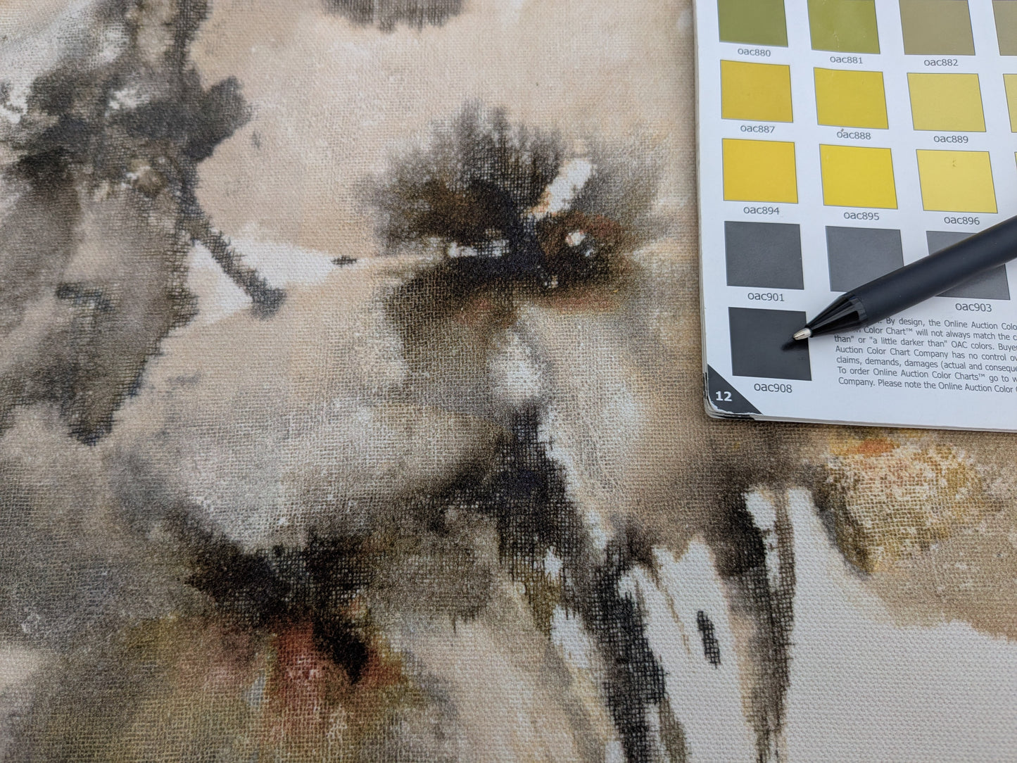 Scalamandre Lynton Almond Brown White 100% Cotton Floral - By the yard