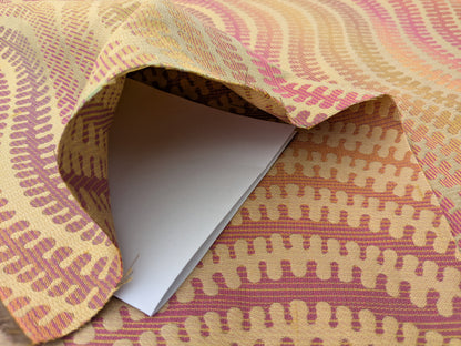Scalamandre Sensuous Stripe Autumn Multi on Brown Cotton Silk Ombre - By the yard