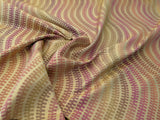 Scalamandre Sensuous Stripe Autumn Multi on Brown Cotton Silk Ombre - By the yard