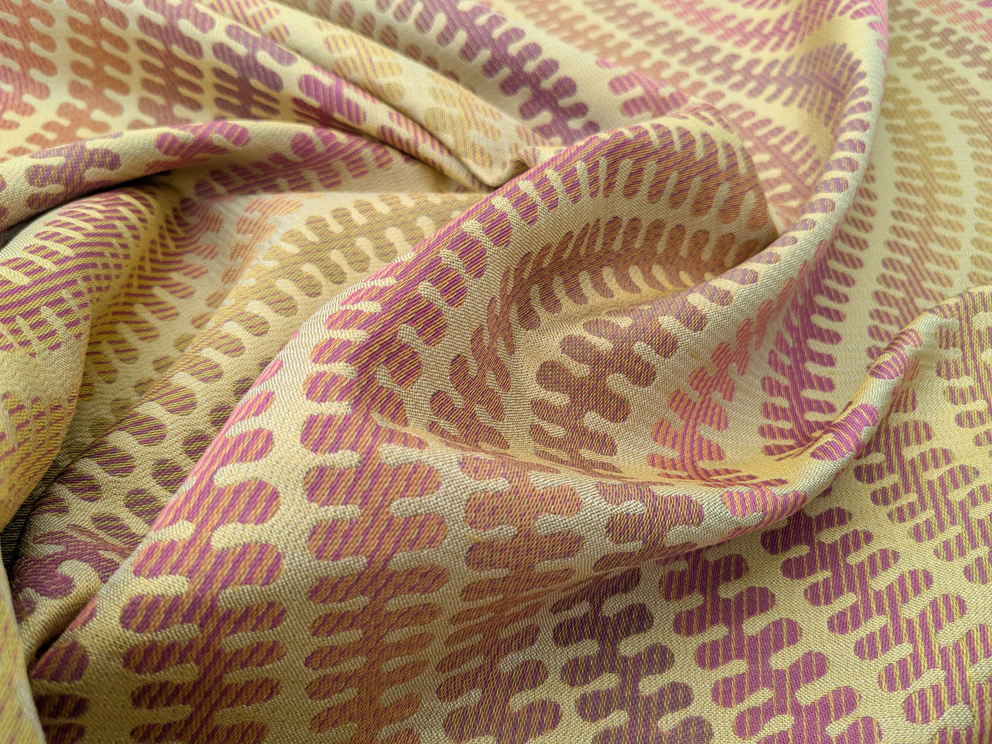 Scalamandre Sensuous Stripe Autumn Multi on Brown Cotton Silk Ombre - By the yard