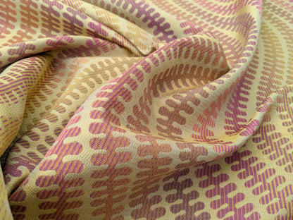 Scalamandre Sensuous Stripe Autumn Multi on Brown Cotton Silk Ombre - By the yard