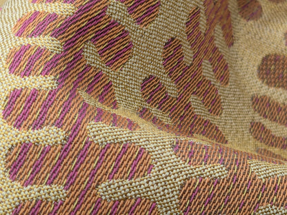 Scalamandre Sensuous Stripe Autumn Multi on Brown Cotton Silk Ombre - By the yard