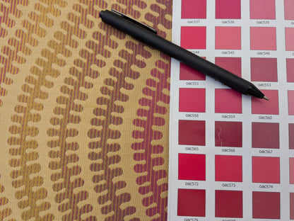 Scalamandre Sensuous Stripe Autumn Multi on Brown Cotton Silk Ombre - By the yard