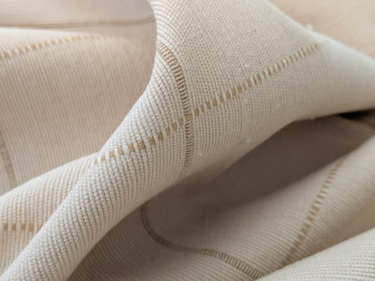 Scalamandre William Check Tan on Beige Cotton Reversible Plaid Check - by the yard