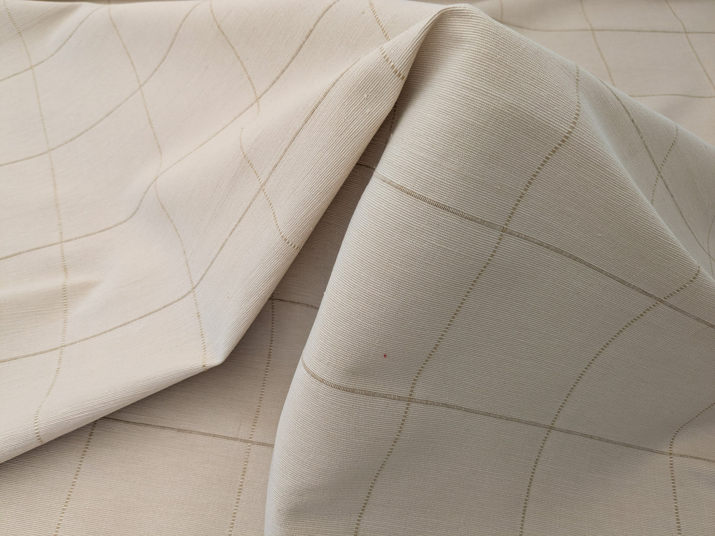 Scalamandre William Check Tan on Beige Cotton Reversible Plaid Check - by the yard