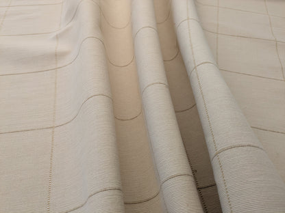 Scalamandre William Check Tan on Beige Cotton Reversible Plaid Check - by the yard