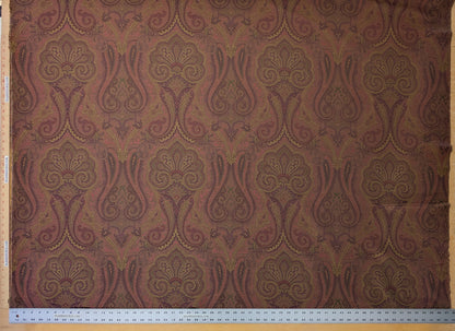 Scalamandre Akebia Rose Paisley Red Renaissance Historical Cotton - By the yard
