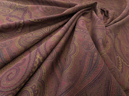 Scalamandre Akebia Rose Paisley Red Renaissance Historical Cotton - By the yard