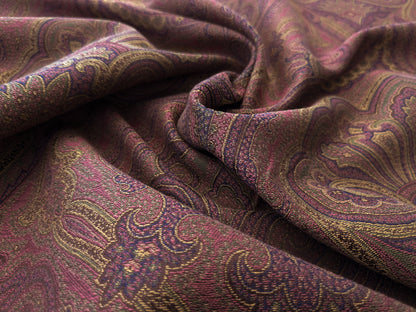 Scalamandre Akebia Rose Paisley Red Renaissance Historical Cotton - By the yard