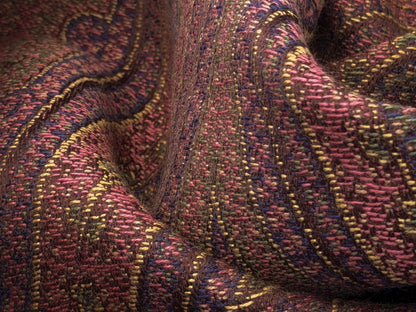 Scalamandre Akebia Rose Paisley Red Renaissance Historical Cotton - By the yard