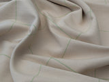 Scalamandre William Check Green on Beige Cotton Reversible Plaid Check - by the yard