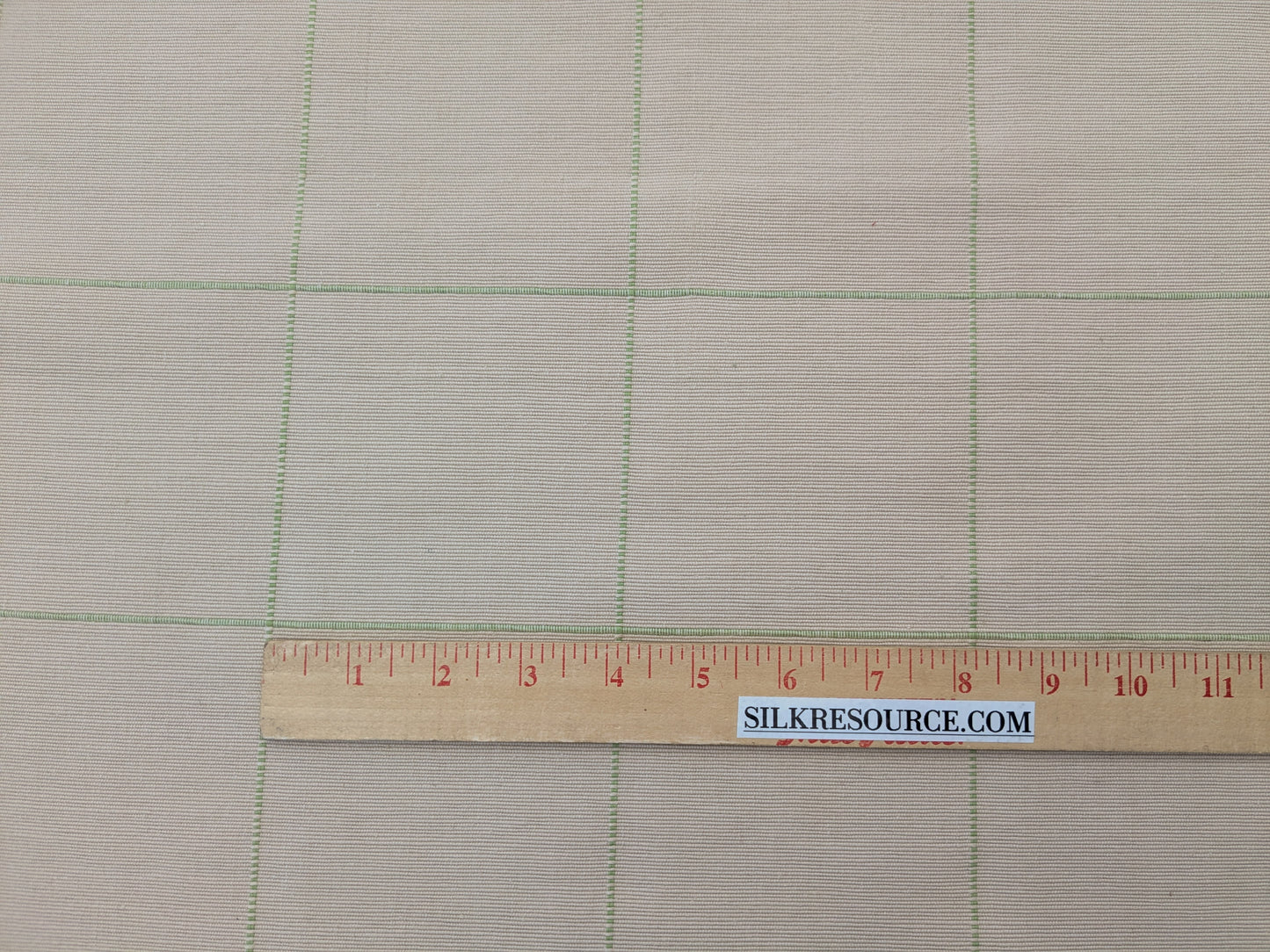 Scalamandre William Check Green on Beige Cotton Reversible Plaid Check - by the yard