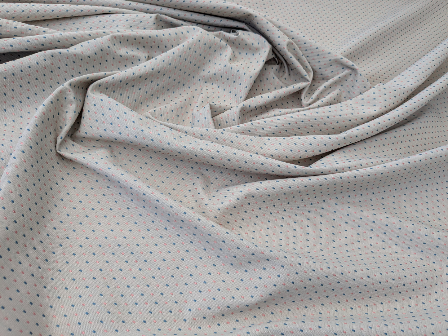 Scalamandre Francesco Beige Dots Circle Small Scale Green Blue - By the yard