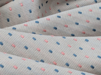 Scalamandre Francesco Beige Dots Circle Small Scale Green Blue - By the yard