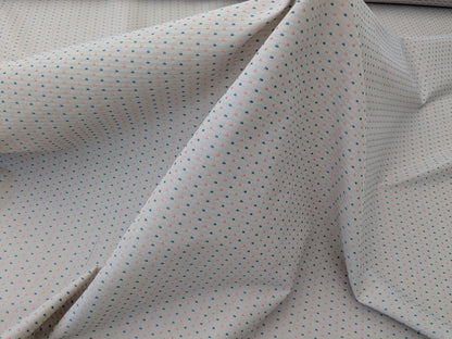 Scalamandre Francesco Beige Dots Circle Small Scale Green Blue - By the yard