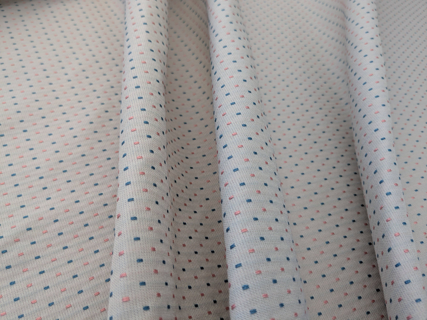 Scalamandre Francesco Beige Dots Circle Small Scale Green Blue - By the yard
