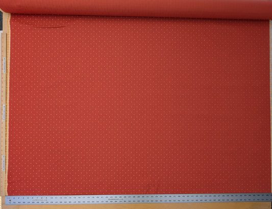 Scalamandre Casino Coral White Yellow on Red 100% Cotton Circle Small Scale - By the yard