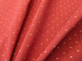 Scalamandre Casino Coral White Yellow on Red 100% Cotton Circle Small Scale - By the yard