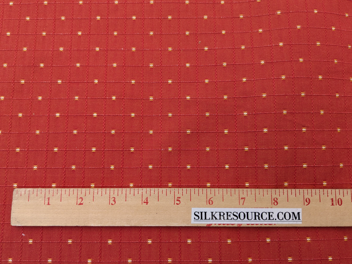 Scalamandre Casino Coral White Yellow on Red 100% Cotton Circle Small Scale - By the yard