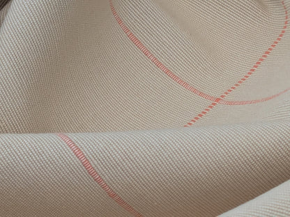 Scalamandre William Check Coral on Beige Red Cotton Reversible Plaid Check - by the yard