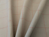 Scalamandre William Check Coral on Beige Red Cotton Reversible Plaid Check - by the yard