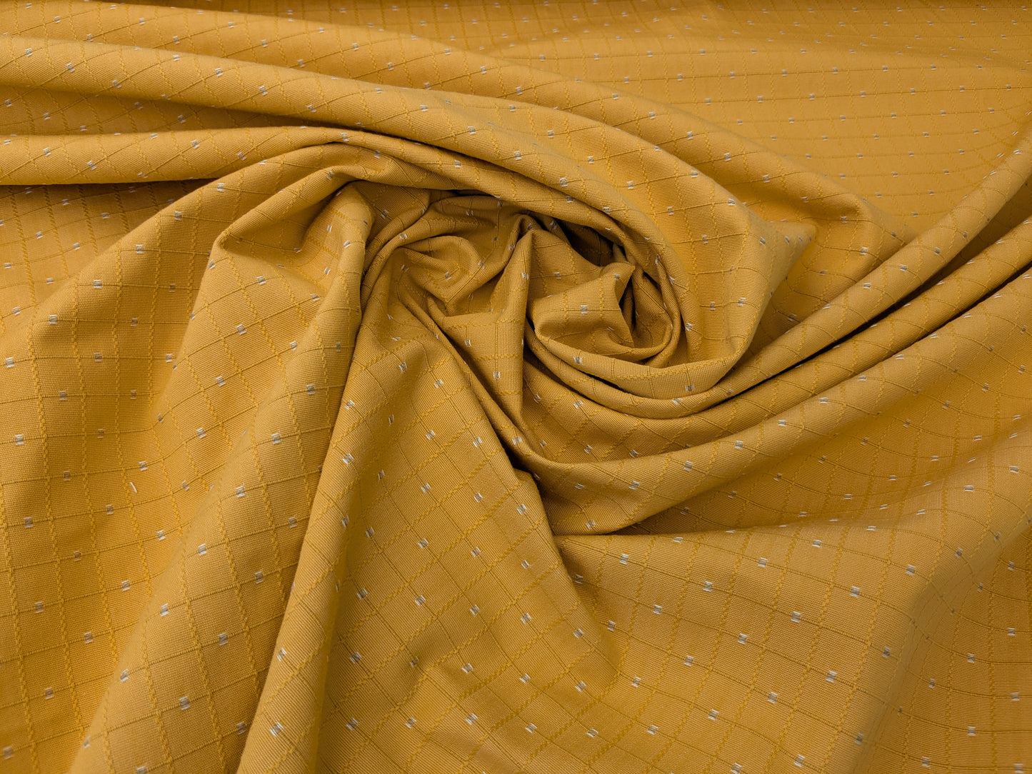 Scalamandre Casino Maize Grey on  Yellow 100% Cotton Circle Small Scale - By the yard