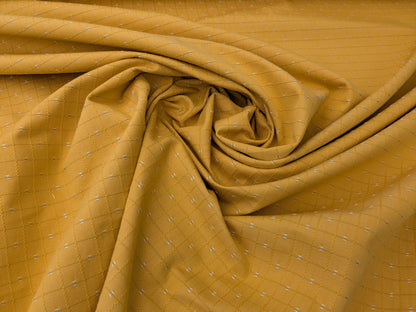 Scalamandre Casino Maize Grey on  Yellow 100% Cotton Circle Small Scale - By the yard